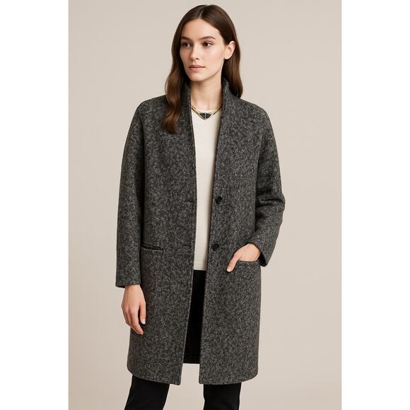 ATM Anthony Thomas Melillo Long Bouclé Coatigan Gray Marled – Size M - Picture 1 of 11